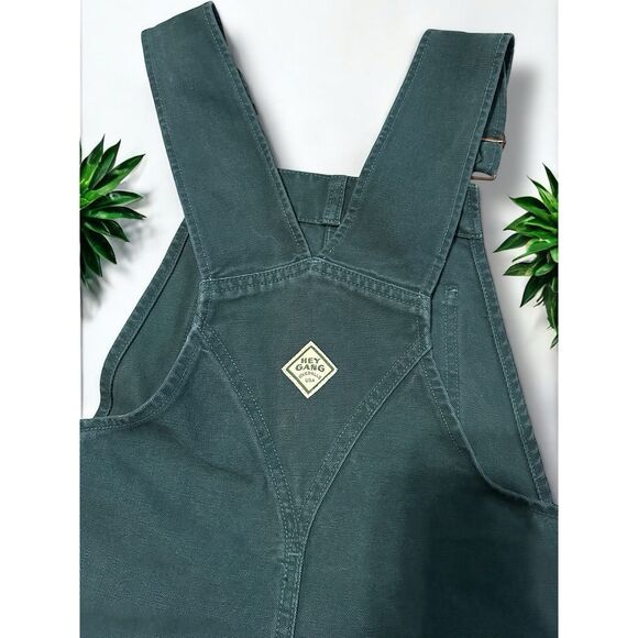 Hey Gang Knee Patch Overalls Dark Green Size 00 - Picture 7 of 9